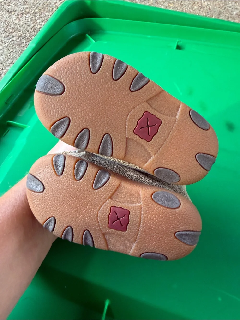 Kids Beige/Tan Moccasin-Style Leather Shoes